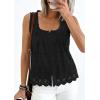 imagePRETTYGARDEN Womens Tank Tops 2026 Summer Button Down Shirts Embroidered Eyelet Dressy Casual Blouses Beach Vacation ClothesBlack