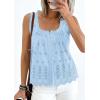 imagePRETTYGARDEN Womens Tank Tops 2026 Summer Button Down Shirts Embroidered Eyelet Dressy Casual Blouses Beach Vacation ClothesLight Blue