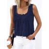 imagePRETTYGARDEN Womens Tank Tops 2026 Summer Button Down Shirts Embroidered Eyelet Dressy Casual Blouses Beach Vacation ClothesNavy Blue