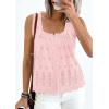 imagePRETTYGARDEN Womens Tank Tops 2026 Summer Button Down Shirts Embroidered Eyelet Dressy Casual Blouses Beach Vacation ClothesPink