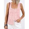 imagePRETTYGARDEN Womens Tank Tops 2026 Summer Button Down Shirts Embroidered Eyelet Dressy Casual Blouses Beach Vacation ClothesPink