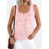 imagePRETTYGARDEN Womens Tank Tops 2026 Summer Button Down Shirts Embroidered Eyelet Dressy Casual Blouses Beach Vacation ClothesPink