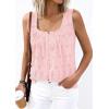 imagePRETTYGARDEN Womens Tank Tops 2026 Summer Button Down Shirts Embroidered Eyelet Dressy Casual Blouses Beach Vacation ClothesPink