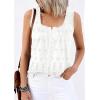 imagePRETTYGARDEN Womens Tank Tops 2026 Summer Button Down Shirts Embroidered Eyelet Dressy Casual Blouses Beach Vacation ClothesWhite