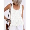 imagePRETTYGARDEN Womens Tank Tops 2026 Summer Button Down Shirts Embroidered Eyelet Dressy Casual Blouses Beach Vacation ClothesWhite
