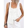 imagePRETTYGARDEN Womens Tank Tops 2026 Summer Button Down Shirts Embroidered Eyelet Dressy Casual Blouses Beach Vacation ClothesWhite