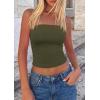 imagePRETTYGARDEN Womens Tube Top 2026 Summer Going Out Tops Strapless Y2K Bandeau Spring Fitted Shirts Beach Vacation ClothesArmy Green