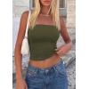 imagePRETTYGARDEN Womens Tube Top 2026 Summer Going Out Tops Strapless Y2K Bandeau Spring Fitted Shirts Beach Vacation ClothesArmy Green