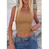 imagePRETTYGARDEN Womens Tube Top 2026 Summer Going Out Tops Strapless Y2K Bandeau Spring Fitted Shirts Beach Vacation ClothesCamel