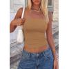 imagePRETTYGARDEN Womens Tube Top 2026 Summer Going Out Tops Strapless Y2K Bandeau Spring Fitted Shirts Beach Vacation ClothesCamel