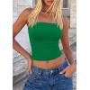 imagePRETTYGARDEN Womens Tube Top 2026 Summer Going Out Tops Strapless Y2K Bandeau Spring Fitted Shirts Beach Vacation ClothesGreen