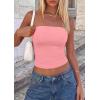 imagePRETTYGARDEN Womens Tube Top 2026 Summer Going Out Tops Strapless Y2K Bandeau Spring Fitted Shirts Beach Vacation ClothesPink