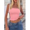imagePRETTYGARDEN Womens Tube Top 2026 Summer Going Out Tops Strapless Y2K Bandeau Spring Fitted Shirts Beach Vacation ClothesPink