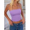 imagePRETTYGARDEN Womens Tube Top 2026 Summer Going Out Tops Strapless Y2K Bandeau Spring Fitted Shirts Beach Vacation ClothesPurple