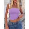 imagePRETTYGARDEN Womens Tube Top 2026 Summer Going Out Tops Strapless Y2K Bandeau Spring Fitted Shirts Beach Vacation ClothesPurple