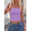 imagePRETTYGARDEN Womens Tube Top 2026 Summer Going Out Tops Strapless Y2K Bandeau Spring Fitted Shirts Beach Vacation ClothesPurple