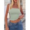 imagePRETTYGARDEN Womens Tube Top 2026 Summer Going Out Tops Strapless Y2K Bandeau Spring Fitted Shirts Beach Vacation ClothesSage Green