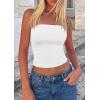 imagePRETTYGARDEN Womens Tube Top 2026 Summer Going Out Tops Strapless Y2K Bandeau Spring Fitted Shirts Beach Vacation ClothesWhite