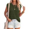 imagePRETTYGARDEN Crochet Tops for Women 2026 Summer Sweater Vest Knit Cap Sleeve Hollow Out Tank Coverup Spring Fashion ClothingArmy Green