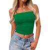 imagePRETTYGARDEN Womens Tube Top 2026 Summer Going Out Tops Strapless Y2K Bandeau Spring Fitted Shirts Beach Vacation ClothesGreen