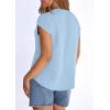 imagePRETTYGARDEN Blouses for Women Dressy Casual Spring 2026 Cap Sleeve V Neck Lace Trim Boho Tops Work Shirts Summer ClothesLight Blue
