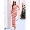 imagePRETTYGARDEN Bodycon Long Dresses for Women 2026 Strapless Tube Summer Floral Maxi Dress Sleeveless Back Slit Beach OutfitsFloral Apricot Leopard