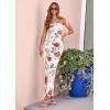 imagePRETTYGARDEN Bodycon Long Dresses for Women 2026 Strapless Tube Summer Floral Maxi Dress Sleeveless Back Slit Beach OutfitsFloral White Multicolored