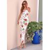 imagePRETTYGARDEN Bodycon Long Dresses for Women 2026 Strapless Tube Summer Floral Maxi Dress Sleeveless Back Slit Beach OutfitsFloral White Multicolored