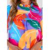 imagePRETTYGARDEN Floral Tops for Women Blouses Dressy Casual 2026 Summer Trendy Outfits Boho Pleated Short Sleeve ShirtsMulticolored Flower