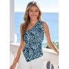 imagePRETTYGARDEN Going Out Tops for Women Floral Mesh Y2K Shirt 2026 Summer One Shoulder Asymmetrical Spring Vacation ClothesBrown Zebra Print
