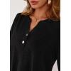 imagePRETTYGARDEN Long Sleeve Shirts for Women 2026 Spring Fashion Clothing Henley Tops Trendy Dressy Casual Blouses Work OutfitsBlack