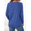imagePRETTYGARDEN Long Sleeve Shirts for Women 2026 Spring Fashion Clothing Henley Tops Trendy Dressy Casual Blouses Work OutfitsBlue