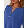 imagePRETTYGARDEN Long Sleeve Shirts for Women 2026 Spring Fashion Clothing Henley Tops Trendy Dressy Casual Blouses Work OutfitsBlue