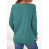 imagePRETTYGARDEN Long Sleeve Shirts for Women 2026 Spring Fashion Clothing Henley Tops Trendy Dressy Casual Blouses Work OutfitsBlue Green