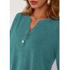 imagePRETTYGARDEN Long Sleeve Shirts for Women 2026 Spring Fashion Clothing Henley Tops Trendy Dressy Casual Blouses Work OutfitsBlue Green