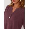 imagePRETTYGARDEN Long Sleeve Shirts for Women 2026 Spring Fashion Clothing Henley Tops Trendy Dressy Casual Blouses Work OutfitsBurgundy