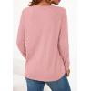 imagePRETTYGARDEN Long Sleeve Shirts for Women 2026 Spring Fashion Clothing Henley Tops Trendy Dressy Casual Blouses Work OutfitsCoral Pink