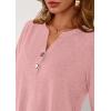 imagePRETTYGARDEN Long Sleeve Shirts for Women 2026 Spring Fashion Clothing Henley Tops Trendy Dressy Casual Blouses Work OutfitsCoral Pink