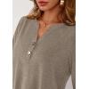 imagePRETTYGARDEN Long Sleeve Shirts for Women 2026 Spring Fashion Clothing Henley Tops Trendy Dressy Casual Blouses Work OutfitsKhaki