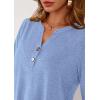 imagePRETTYGARDEN Long Sleeve Shirts for Women 2026 Spring Fashion Clothing Henley Tops Trendy Dressy Casual Blouses Work OutfitsLight Blue