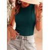 imagePRETTYGARDEN Sleeveless Tops for Women 2026 Summer Ribbed Tank Top Fitted Shirts Basic Tees Cute Spring Going Out Y2k ClothesDark Green
