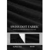 imagePRETTYGARDEN Summer Dresses for Women 2026 Boho Maxi Smocked Spring Wedding Guest Square Neck Short Sleeve Swiss Dot DressBlack