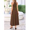 imagePRETTYGARDEN Summer Halter Dresses for Women 2026 Vacation Outfits Sleeveless Polka Dot Sundress Wedding Guest Maxi DressDot Brown Apricot