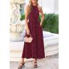 imagePRETTYGARDEN Summer Halter Dresses for Women 2026 Vacation Outfits Sleeveless Polka Dot Sundress Wedding Guest Maxi DressDot Red White