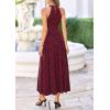 imagePRETTYGARDEN Summer Halter Dresses for Women 2026 Vacation Outfits Sleeveless Polka Dot Sundress Wedding Guest Maxi DressDot Red White