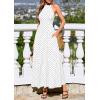 imagePRETTYGARDEN Summer Halter Dresses for Women 2026 Vacation Outfits Sleeveless Polka Dot Sundress Wedding Guest Maxi DressDot White Black