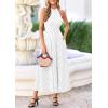 imagePRETTYGARDEN Summer Halter Dresses for Women 2026 Vacation Outfits Sleeveless Polka Dot Sundress Wedding Guest Maxi DressDot White Black