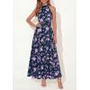 imagePRETTYGARDEN Summer Halter Dresses for Women 2026 Vacation Outfits Sleeveless Polka Dot Sundress Wedding Guest Maxi DressFloral Dark Blue Purple