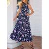 imagePRETTYGARDEN Summer Halter Dresses for Women 2026 Vacation Outfits Sleeveless Polka Dot Sundress Wedding Guest Maxi DressFloral Dark Blue Purple