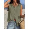 imagePRETTYGARDEN Sweater Vest Women 2026 Summer Sleeveless Cardigans Trendy Knit Vest Top Button Down Spring Sweater TopsArmy Green